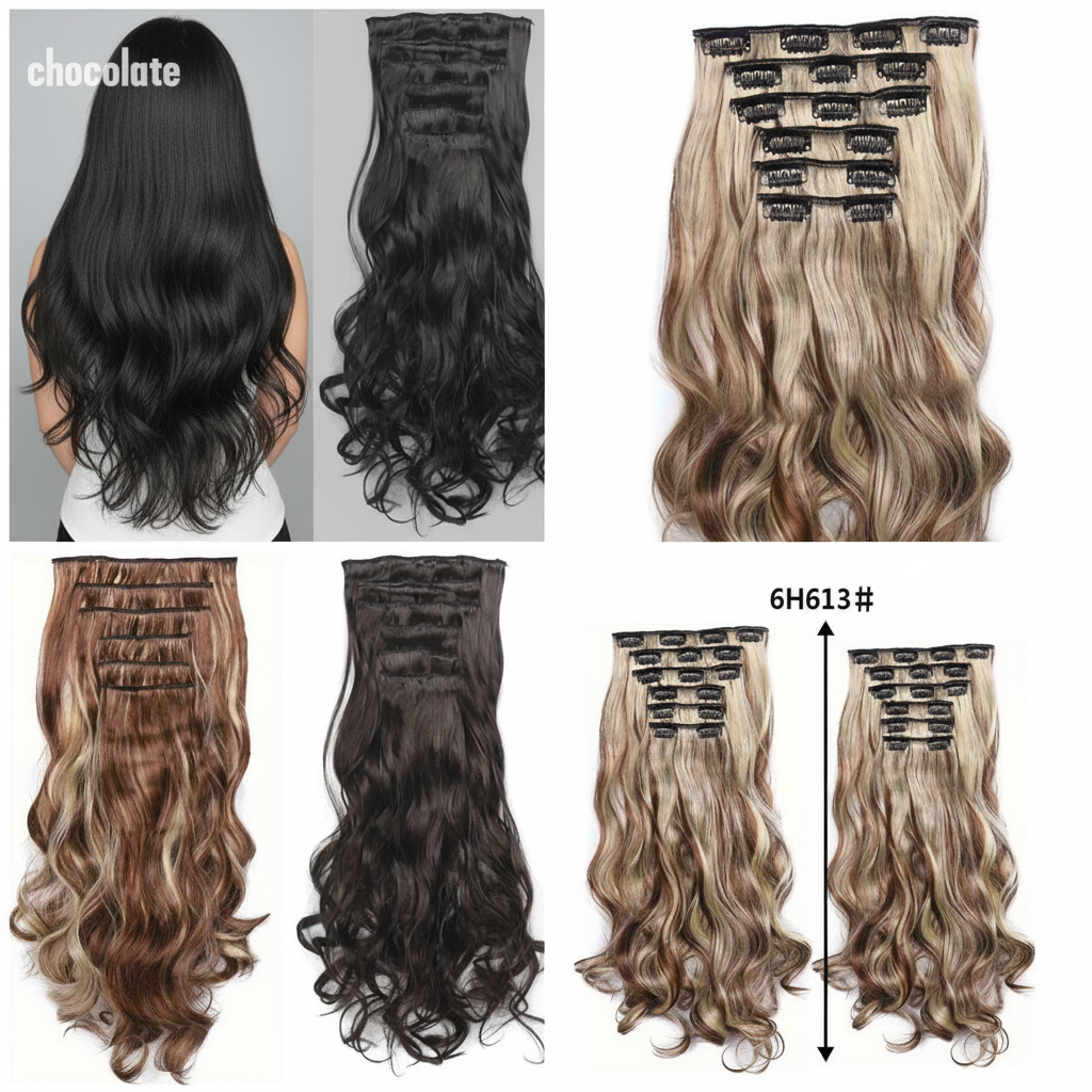 Nouveau Collage Extensions de Cheveux